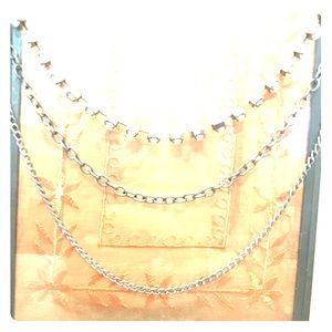 Sparkly layered necklace.
